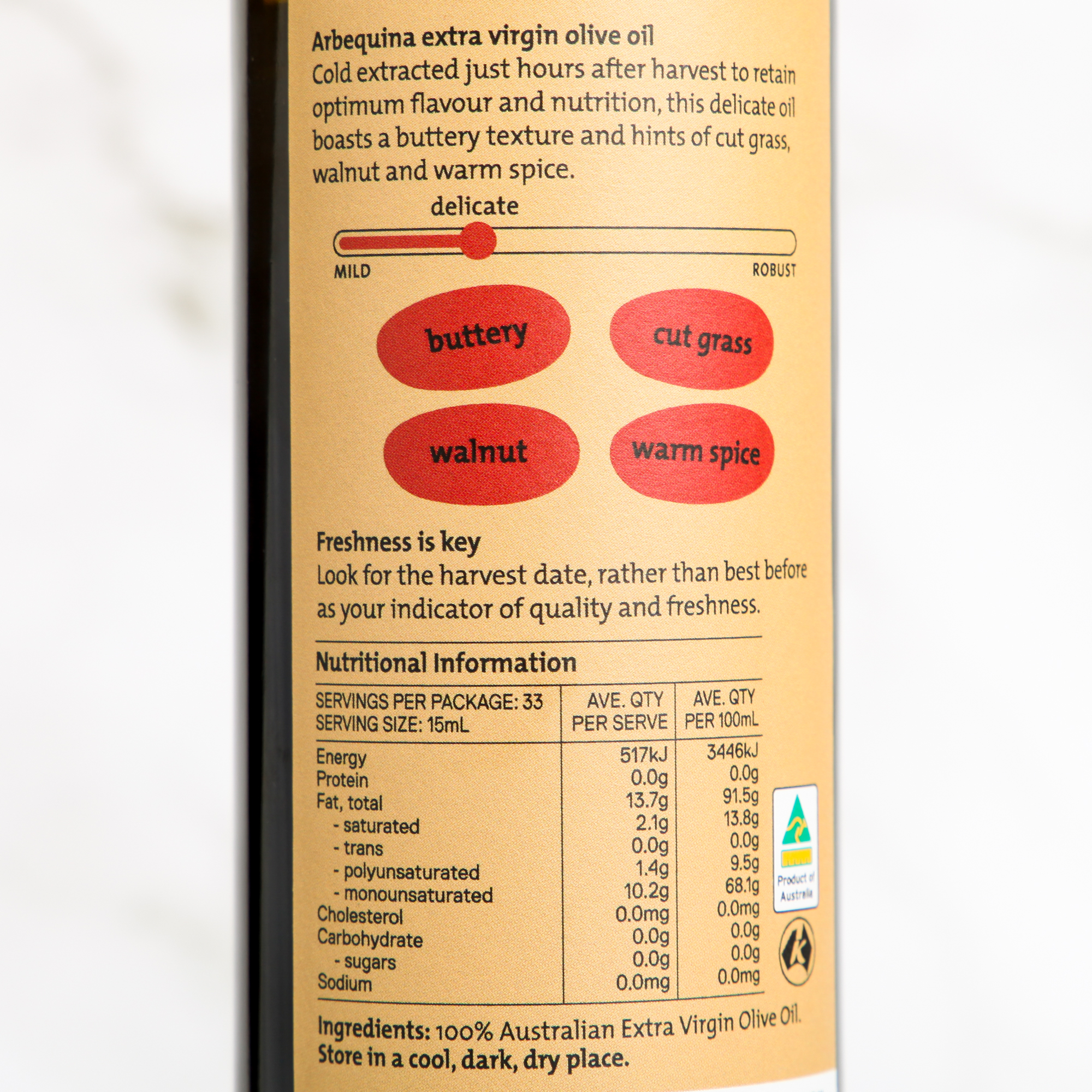 Arbequina EVOO 500ml - Mount Zero